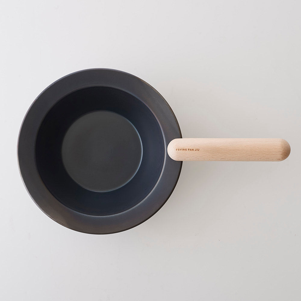 FUJITA KINZOKU Frying Pan JIU & Handle Set (Beech)