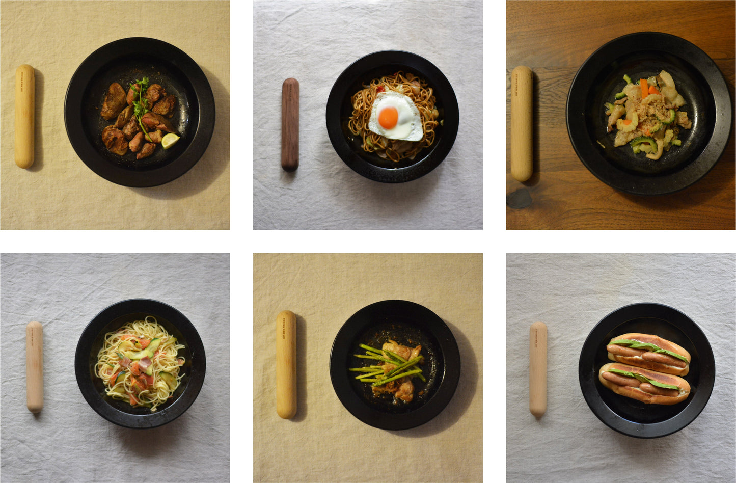 FUJITA KINZOKU Frying Pan JIU & Handle Set (Walnut)